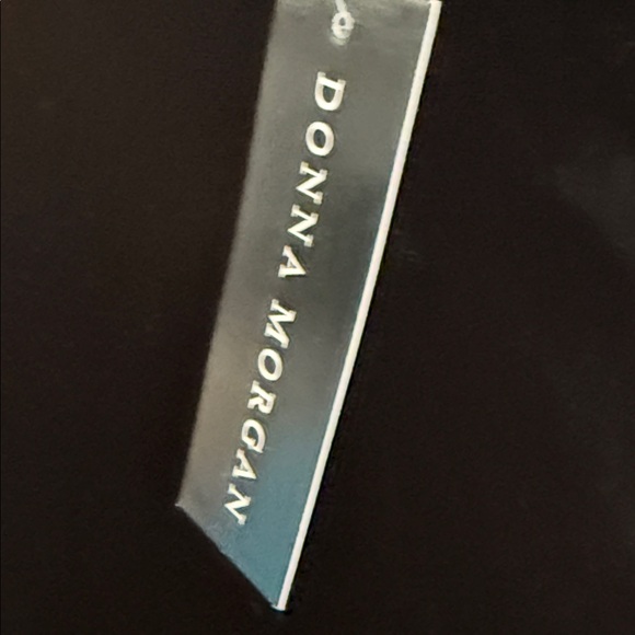 NWT Donna Morgan Solid Black Velvet Sleeveless Cocktail Midi Dress Size 6 - Picture 9 of 12